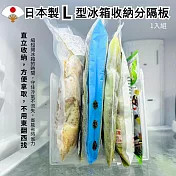【四入組】日本製L型冰箱分格收納分隔板