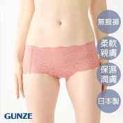【日本GUNZE】雙重保水潤膚無痕三角內褲 L 粉色