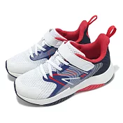 New Balance 休閒鞋 Rave Run V2 中童 寬楦 白 藍 紅 魔鬼氈 透氣 緩衝 小朋友 運動鞋 NB YTRAVAM2-W 21cm WHITE/NAVY