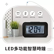 LED多功能智慧時鐘黑色－鬧鐘 溫度日期顯示多功能合一