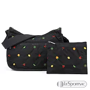 LeSportsac - Standard 限定刺繡款 側背水餃包/流浪包-附化妝包 (水果百匯)