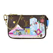 Louis Vuitton 限量MINI POCHETTE吉祥物帆布迷你手提/晚宴包- 富士山/藍色