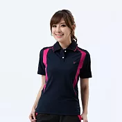 【遊遍天下】MIT女款顯瘦抗UV吸濕排汗機能格紋POLO衫 GS1063 (M-5L 大尺碼) M 丈青