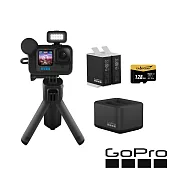 【GoPro】HERO12  Black CE創作者大滿足套組 (HERO12 創作者+雙電池充電器+電池+128G記憶卡) 公司貨