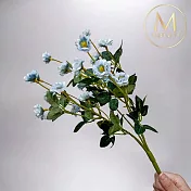 【Floral M】法式迷你薔薇湖水藍仿真花花材（1入/組）