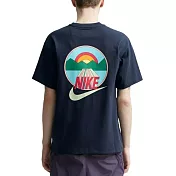 Nike Logo 胸前刺繡 短袖 靛藍/白 FB2759 XS 靛藍