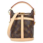 Louis Vuitton Duffle Monogram帆布牛皮鑲飾水桶包 (卡其)
