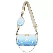 Louis Vuitton multi pochette accessoires漸層混合式斜背袋 藍色