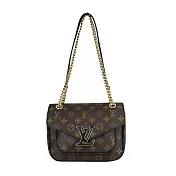 Louis Vuitton Passy Monogram帆布鍊帶肩背包 (咖啡)