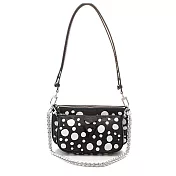 Louis Vuitton LV x YK Infinity Dots 圓點印花粒面牛皮混合式斜背袋(黑色) (黑色)