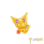 【Just Gold 鎮金店】天使與惡魔 黃金串珠 (弓箭Kuromi)