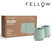 【FELLOW】RUBY 路比 雙層真空陶瓷隨行杯 (2入禮盒組) 12oz/355ml 樂檸綠
