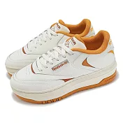 Reebok 休閒鞋 Club C Extra 女鞋 米白 橘 皮革 復古 厚底 增高 100208960