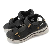 Skechers 涼鞋 Go Walk Arch Fit Sandal 男鞋 黑 棕 支撐 緩衝 魔鬼氈 涼拖鞋 229064BKBR