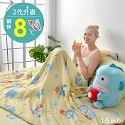 【超值組合】義大利La Belle《Sanrio-人魚漢頓の日常》超COOL超涼感蠶絲蛋白抗菌涼被(150*200CM)+舒柔水洗枕