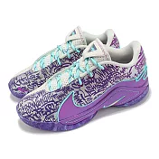Nike 籃球鞋 LeBron 22 XXII Split Vintage GS 大童 女鞋 LBJ 米白 紫 IF8254-001 23.5cm BEIGE/PURPLE