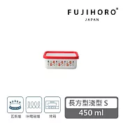 【FUJIHORO 富士琺瑯】官方直營 MYSA北歐花田-琺瑯烘焙保鮮盒(附蓋) S-450ml(淺型)