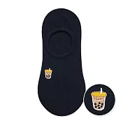 【ONEDER 旺達棉品】韓系電繡套版襪 柔棉刺繡襪 台灣製棉襪女襪- 黑-珍奶 GK-AP101