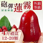 【家購網嚴選】屏東林邊砲彈蓮霧4斤禮盒x2盒(12~20顆) 禮盒
