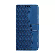DUX DUCIS Apple 蘋果 iPhone 16e 菱格紋側翻皮套 -深藍色