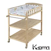 Kooma 嬰兒實木尿布台置物架(附棉墊、桿子)-卡通世界(符合國家商品檢驗標準)