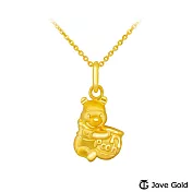 Disney迪士尼金飾 維尼系列-蜜糖維尼黃金墜子 送紅繩項鍊