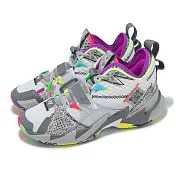 Nike 籃球鞋 Jordan Why Not Zer0.3 GS 大童 女鞋 灰 忍者龜 室外 氣墊 CD5804-100