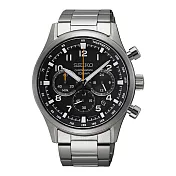 SEIKO 桀驁不馴三眼計時腕錶-銀X灰