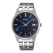 SEIKO 極致經典時尚腕錶-銀X藍