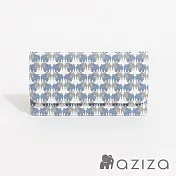 aziza 小象圖騰釦式8卡長夾  千鳥藍