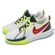 Nike 籃球鞋 G.T. Cut 3 SE GS 大童 女鞋 白 螢光綠 氣墊 緩震 HJ3903-100