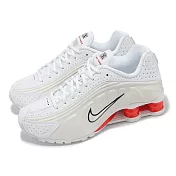 Nike 休閒鞋 Shox R4 女鞋 白 紅 米白 緩震 復古 彈簧鞋 AR3565-103