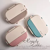 【Homely Zakka】可微波超大容量不鏽鋼分隔保溫便當盒四格(附餐具/湯碗) 3入組(奶茶粽+北歐粉+北歐藍) 奶茶粽+北歐粉+北歐藍