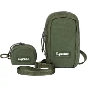 Supreme 25SS 手機包 黑/粉/綠/迷彩 相機小包 附零錢包  綠色