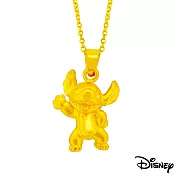 Disney迪士尼系列金飾 立體黃金墜子-焦點史迪奇款  送玫瑰鋼項鍊