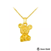 Disney迪士尼金飾 立體硬金黃金墜子-寶貝米奇款  送紅繩項鍊