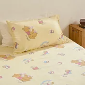 小熊維尼玩耍100%天絲單人床包枕套組