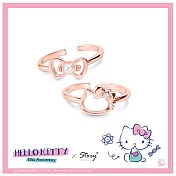 STORY 故事銀飾 -可愛DNA系列-Hello Kitty晶鑽珍珠造型戒指 國際圍#10
