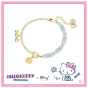 STORY 故事銀飾 -可愛DNA系列-活潑Hello Kitty天然天河石造型手鍊