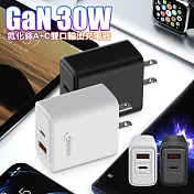 HANG C33 GaN氮化鎵 30W PD+QC 雙口輸出充電器 白色
