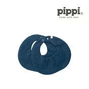 Brands4Kids-紗布圍兜2件組_by Pippi  普魯士藍