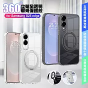 VOORCA for 三星 Galaxy S25 edge 豔星磁吸360度立桇全透明軍規保護殼 透明