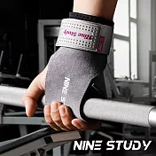 【NINE STUDY】頂級皮革助力帶 兩只入 蠻王PRO系 M-01MW 健身 戶外(兩色任選) 灰色