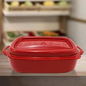 日本製鑄鐵鍋造型可微波保鮮盒-方形-500ml-6入