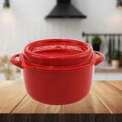 日本製鑄鐵鍋造型可微波保鮮盒-圓形-550ml-6入