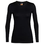 【紐西蘭Icebreaker 】女 Oasis 圓領長袖上衣-BF200 XS 黑色