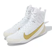 Nike 拳擊鞋 Machomai 3 男鞋 白 金 訓練 中筒 透氣 HF7333-100