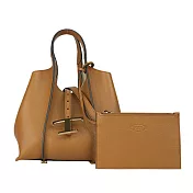 TOD’S T Timeless 附小袋迷你手提/斜背二用包 (棕色)