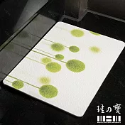 【MBM】台灣製12mm水洗式珪藻土彩繪地墊-尺寸:L 綠意盎然