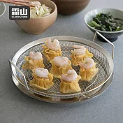 【日本霜山】304不鏽鋼雙柄淺型濾網